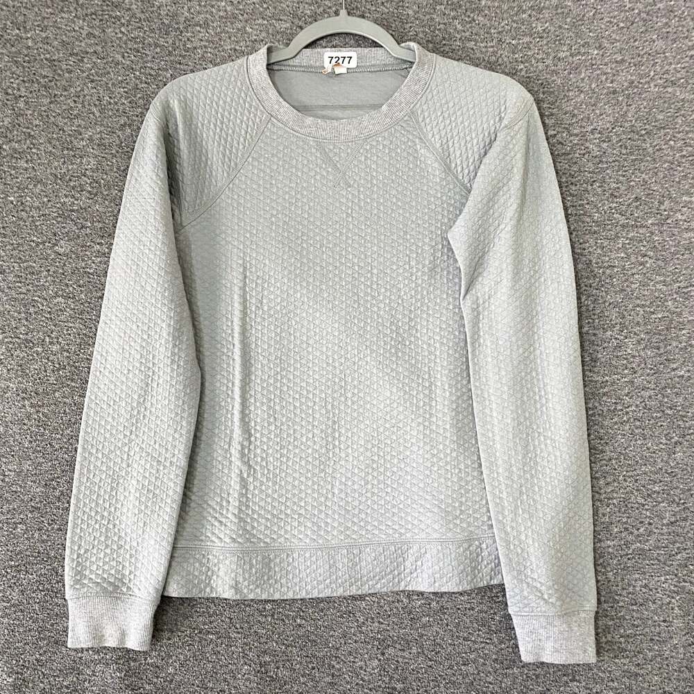 Lucy Women's Size XS Gray Sleeve Long Textured Pullover Sweater